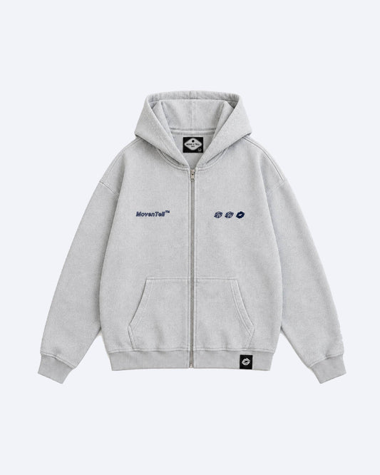 Good Stuff Zip-Up Hoodie - Heather Gray