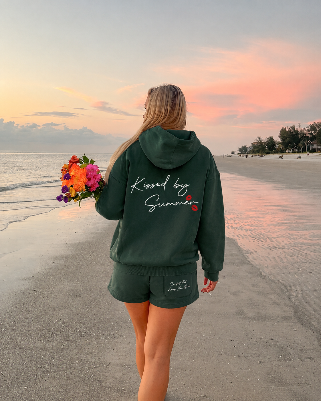 Kissed by Summer Hoodie - Summer Pine