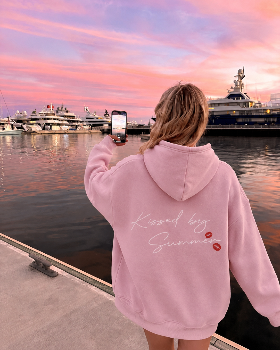 Kissed by Summer Hoodie - Summer Blush