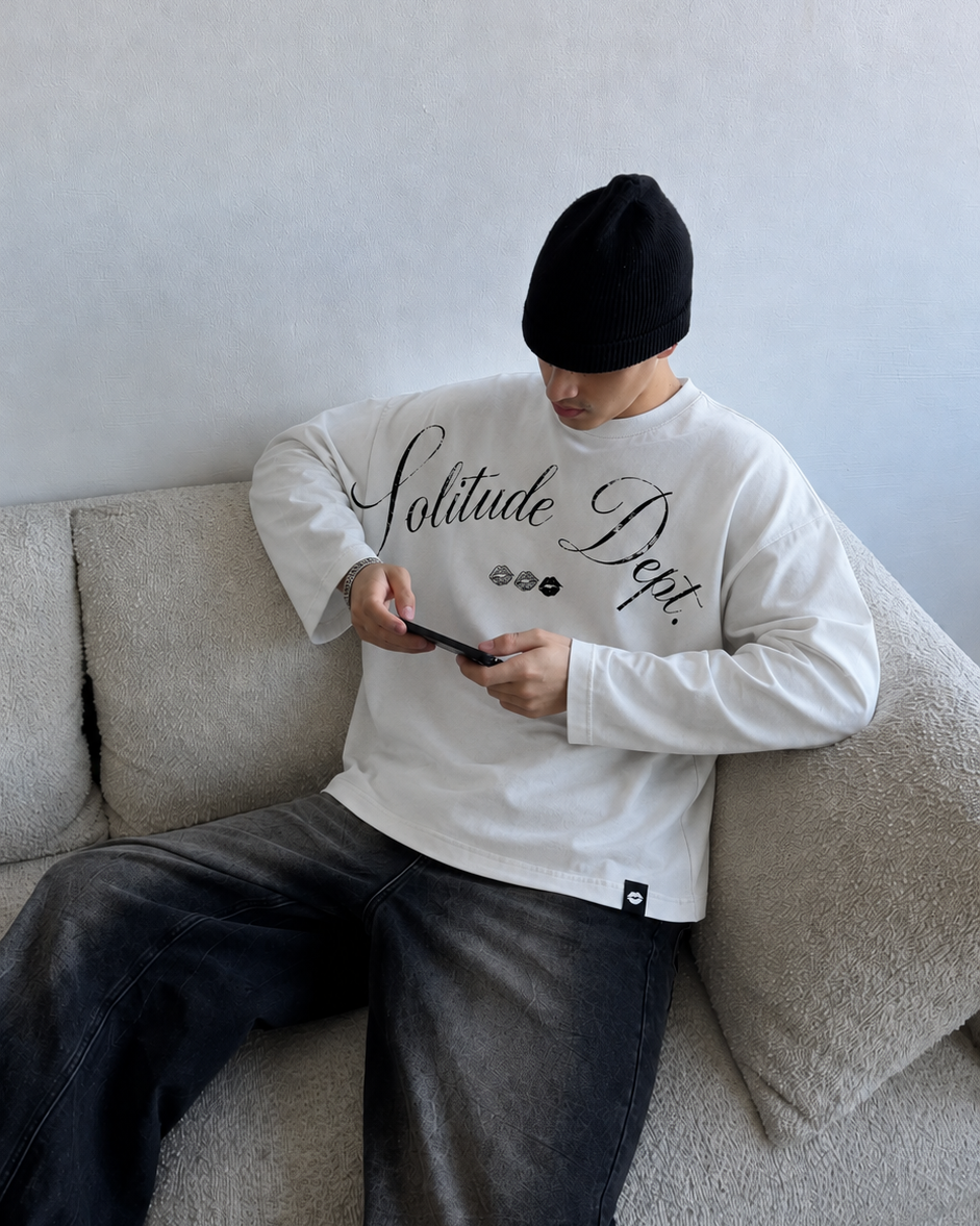 Solitude Dept Longsleeve Tee - Cloud White
