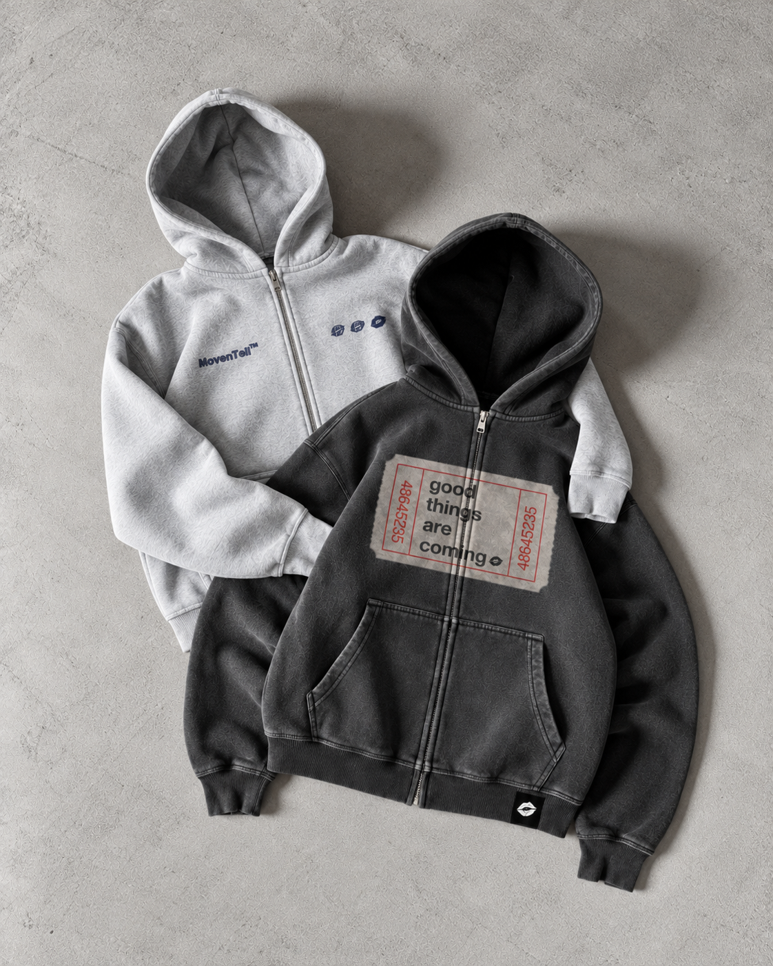 Good Things Zip-Up Hoodie - Washed Charcoal