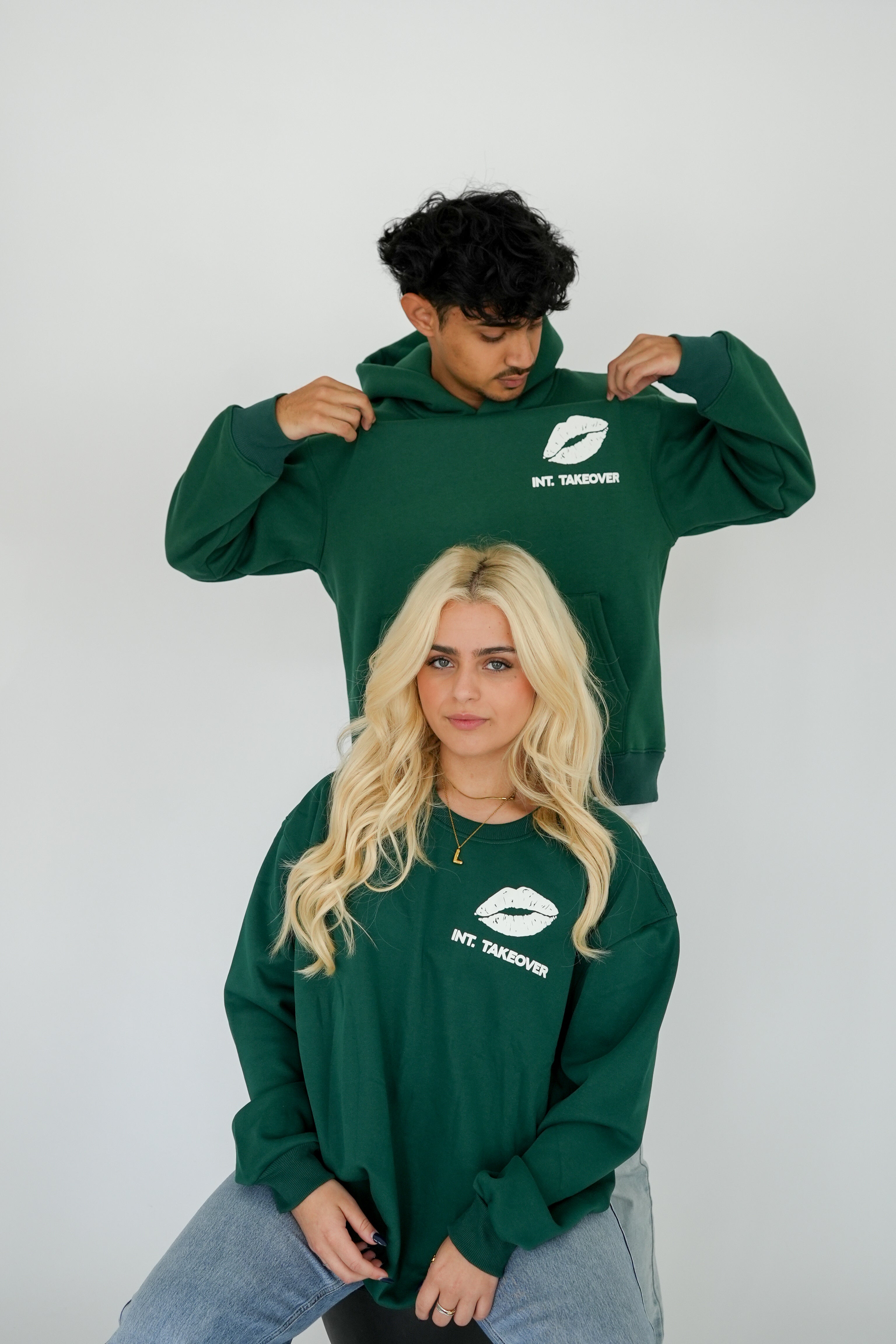 International Takeover Pine Green Crewneck