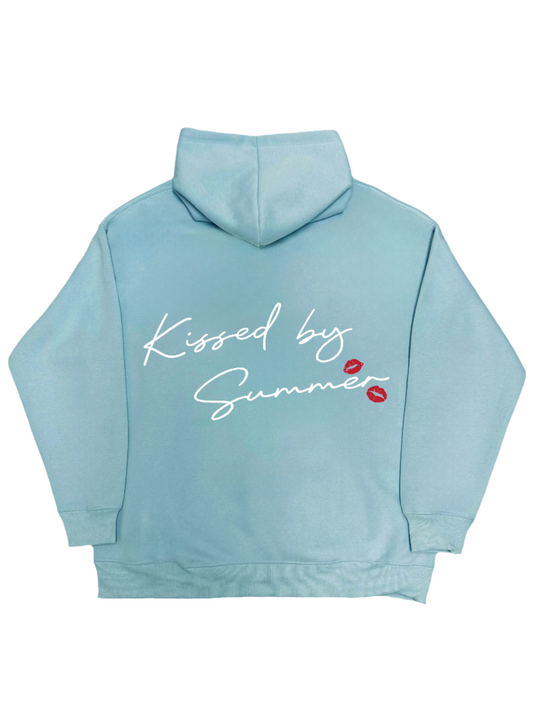Kissed by Summer Baby Blue Hoodie